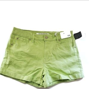 Celeberty pink lime green jean shorts nwt